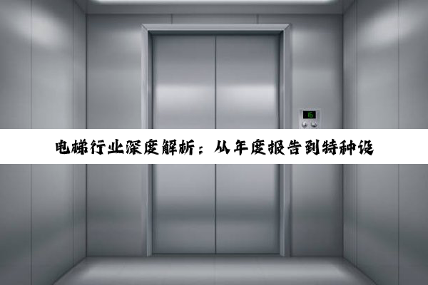 电梯行业深度解析:从年度报告到特种设备安全监管
